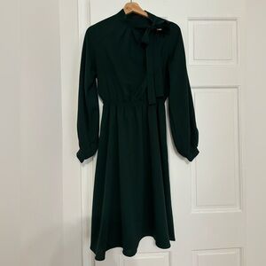 Forest Green Long Sleeve Dress